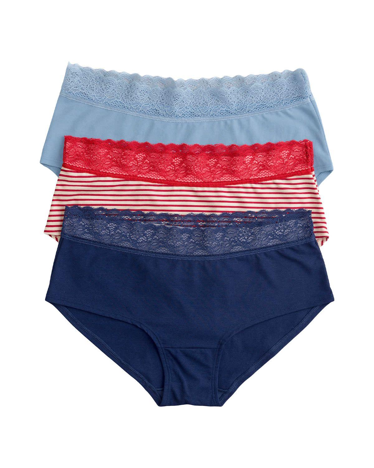 Calzón Hipsters y Cacheteros 12972X3 Azul Claro / Azul Osc-0