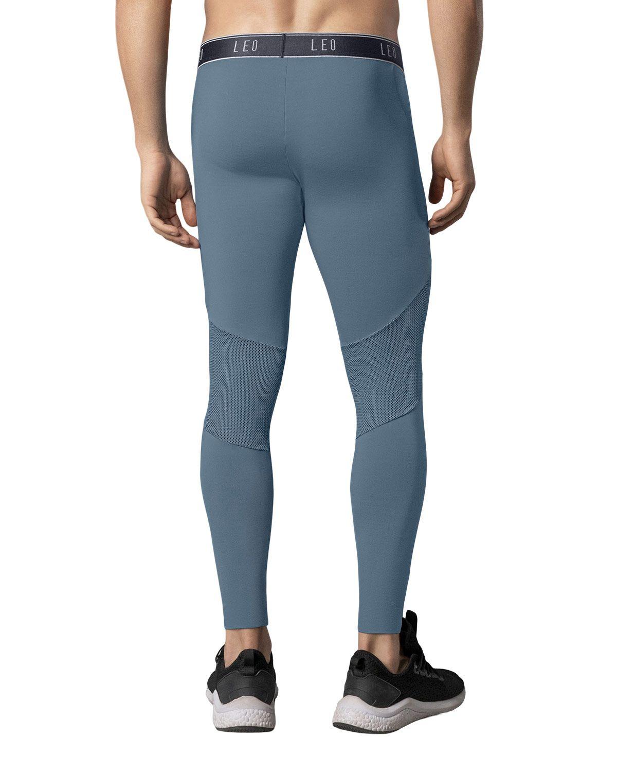 Leo Boxer Masculino Largo 033314 Azul Grisaceo-1