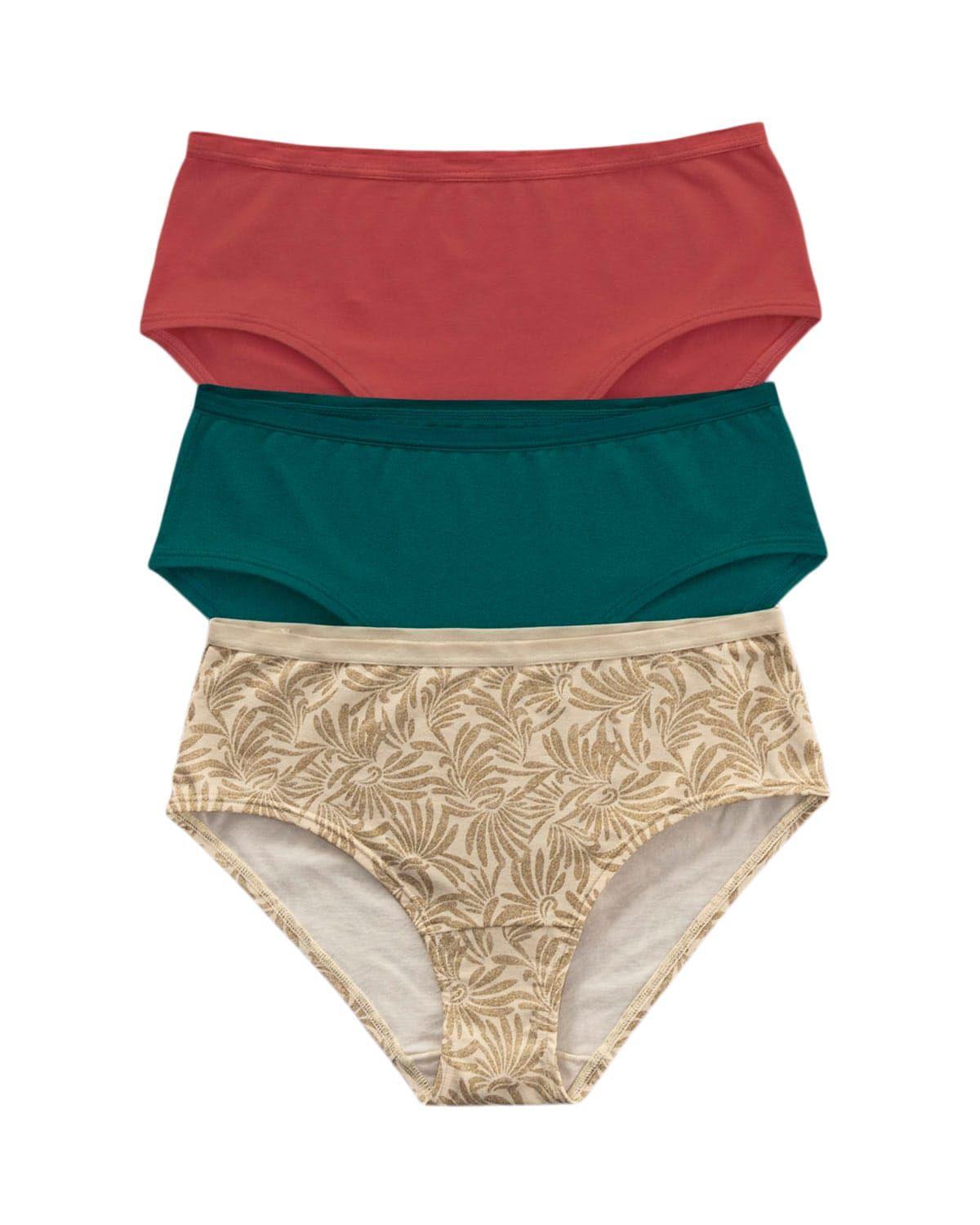 Panties Hipsters y Cacheteros 12771X3 Rojo-0