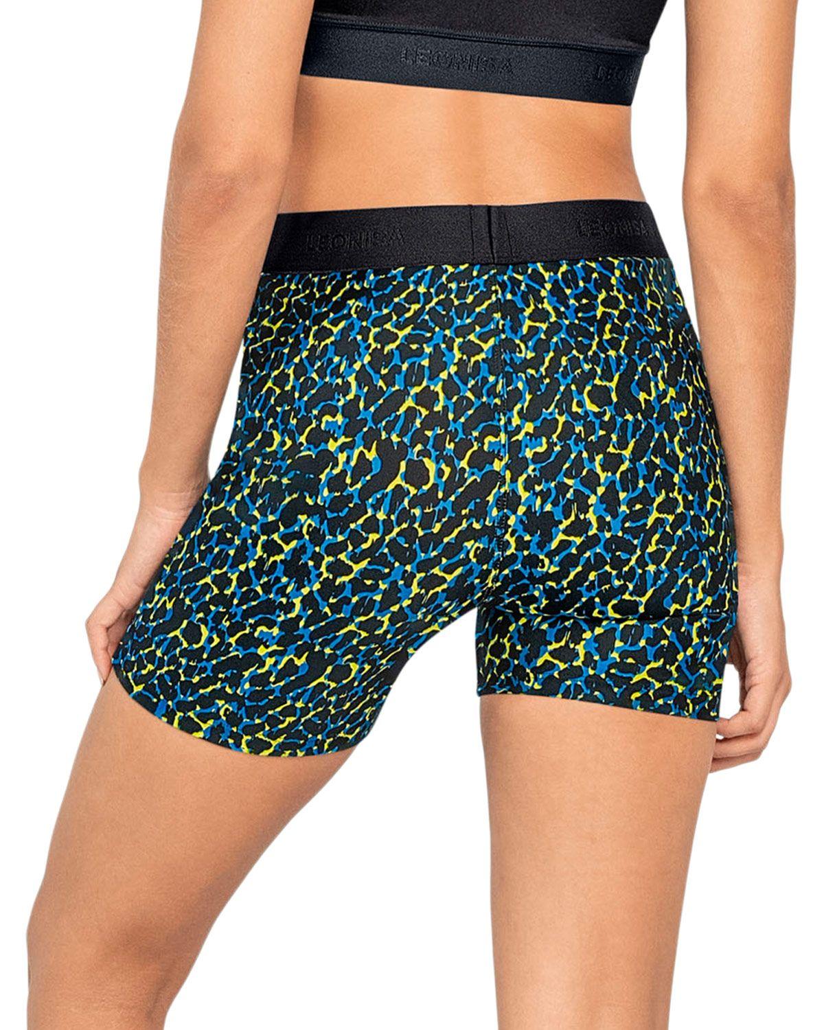 Leonisa Ropa Deportiva Short 195615 Estampado Animal Print Amarillas-1