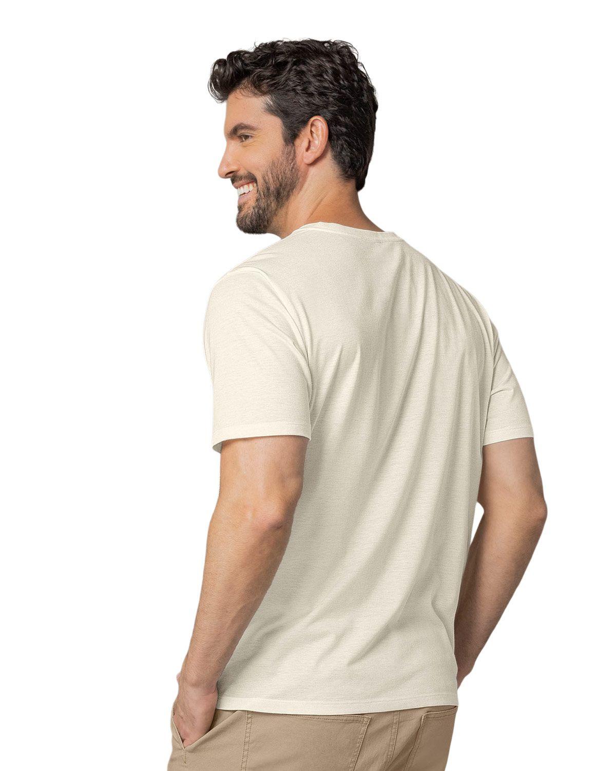 Leo Camiseta manga corta con estampado localizado y cuello redondo M2881S Marfil Estampado-1