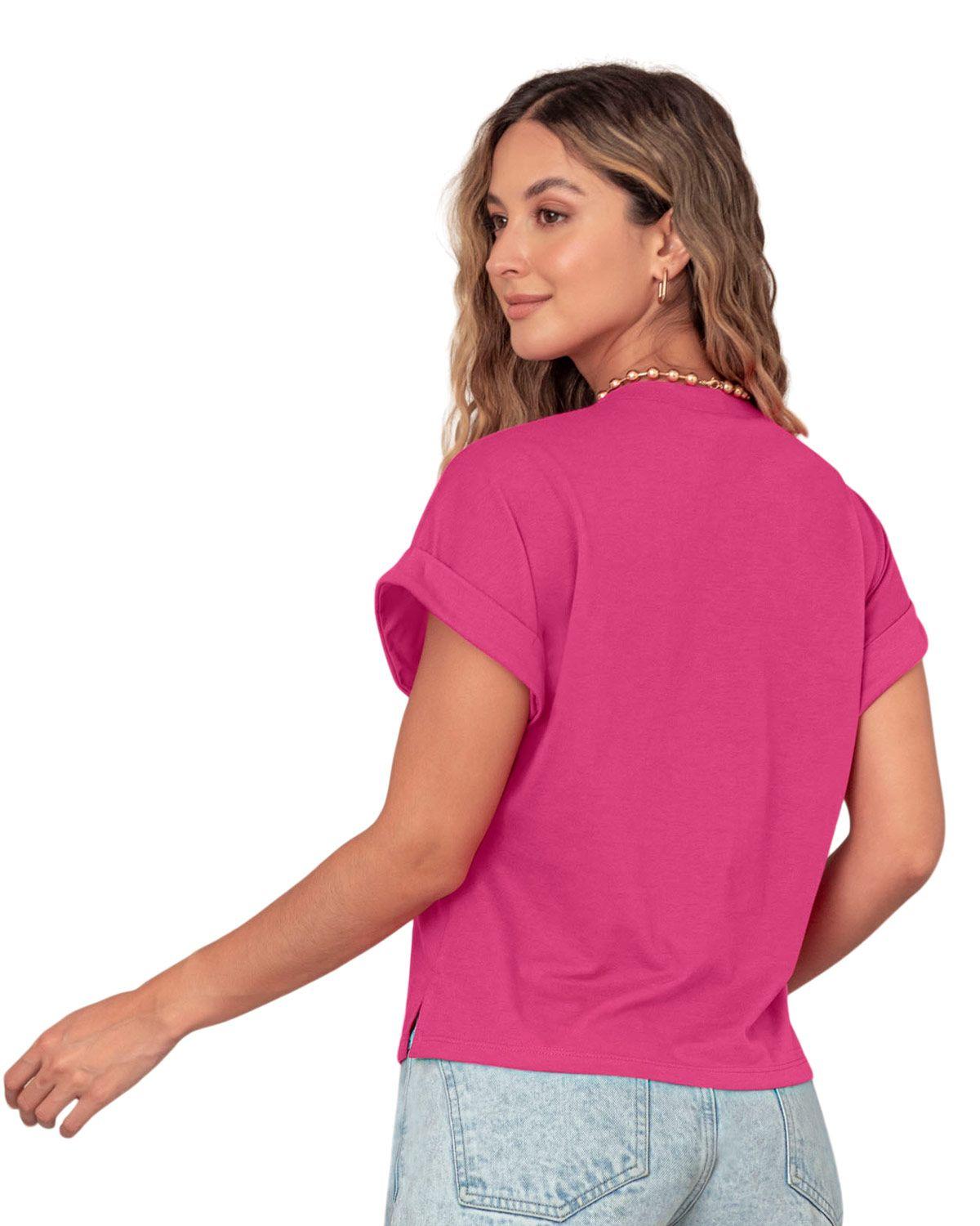 Leonisa Ropa Exterior Camiseta J2820  Fucsia Estampado-1