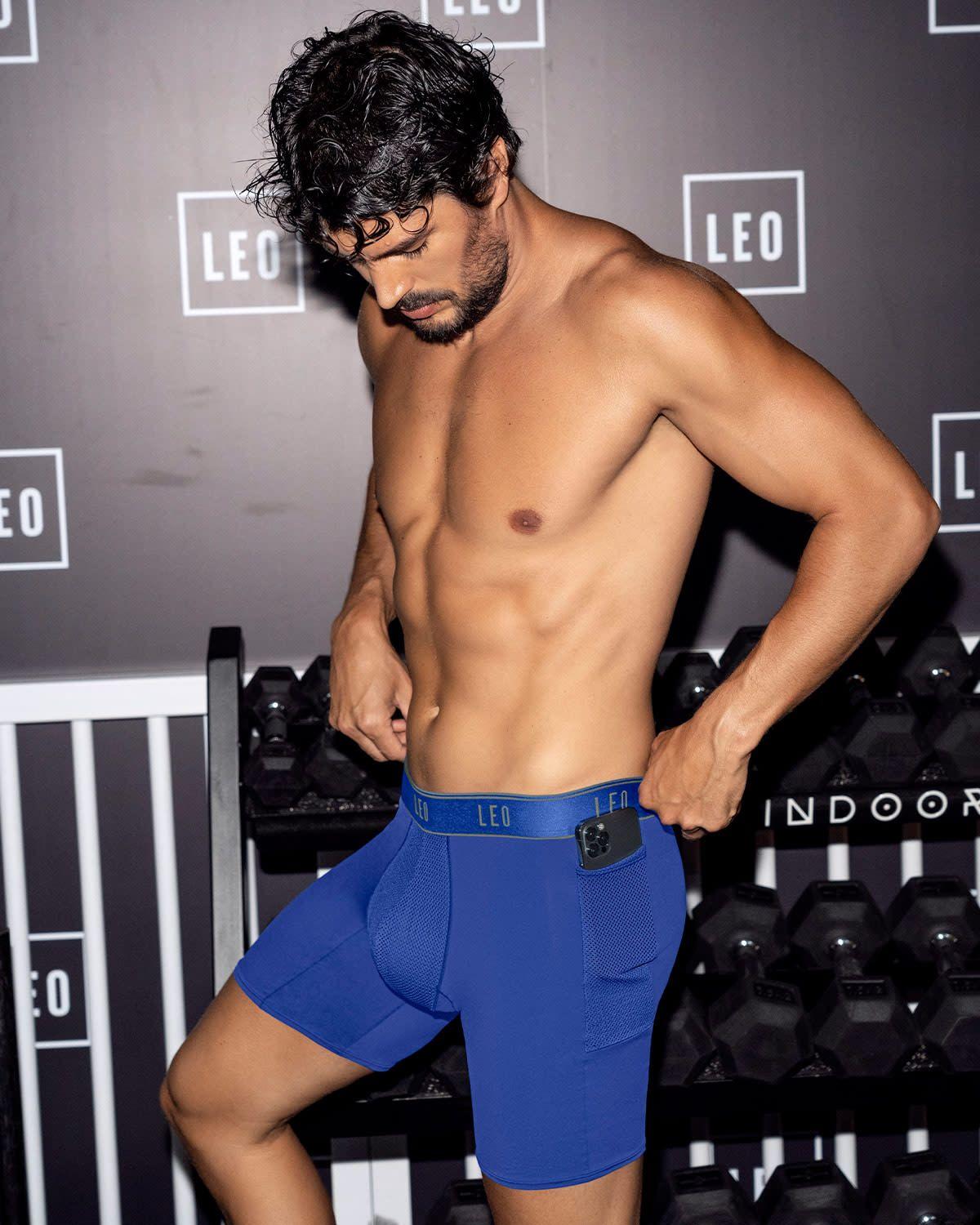 Ropa Interior Masculina Boxer Deportivo 033309 Azul-3
