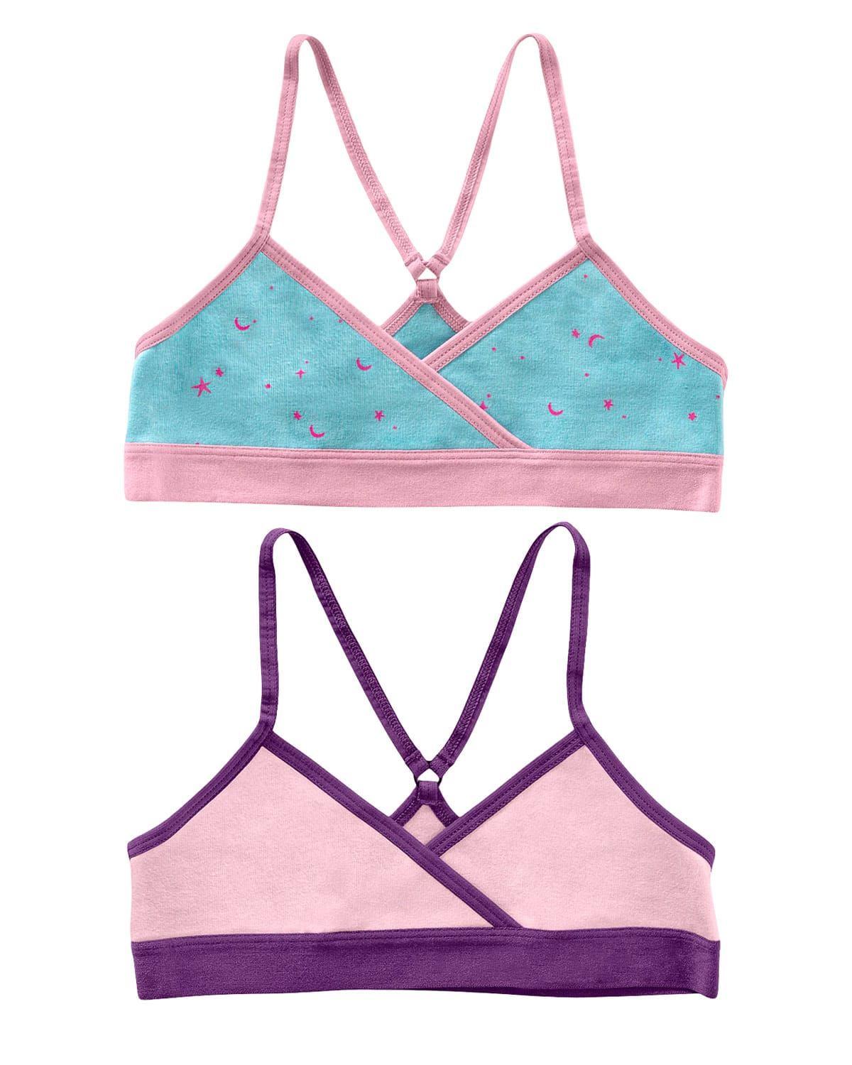 Infantil Sostén niña 65290X2 Azul / Rosado-0