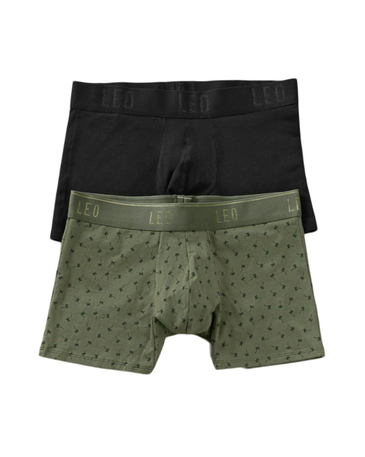 Ropa Interior Masculina Boxer Corto 33212X2 Negro / Verde-1