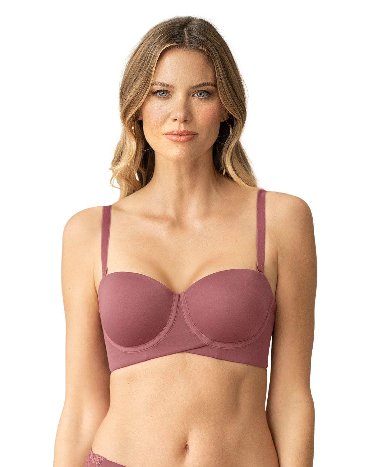 Leonisa Brasieres Strapless 091151 Vino Medio-0