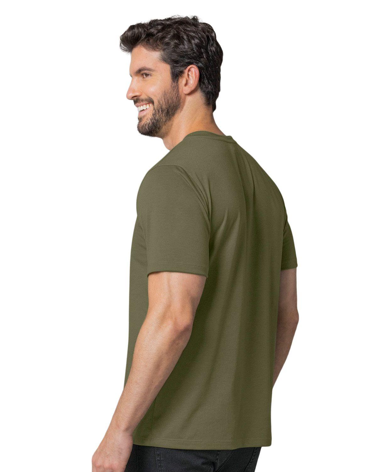 Leo Camiseta manga corta con estampado localizado y cuello redondo M2881S Verde Militar-1
