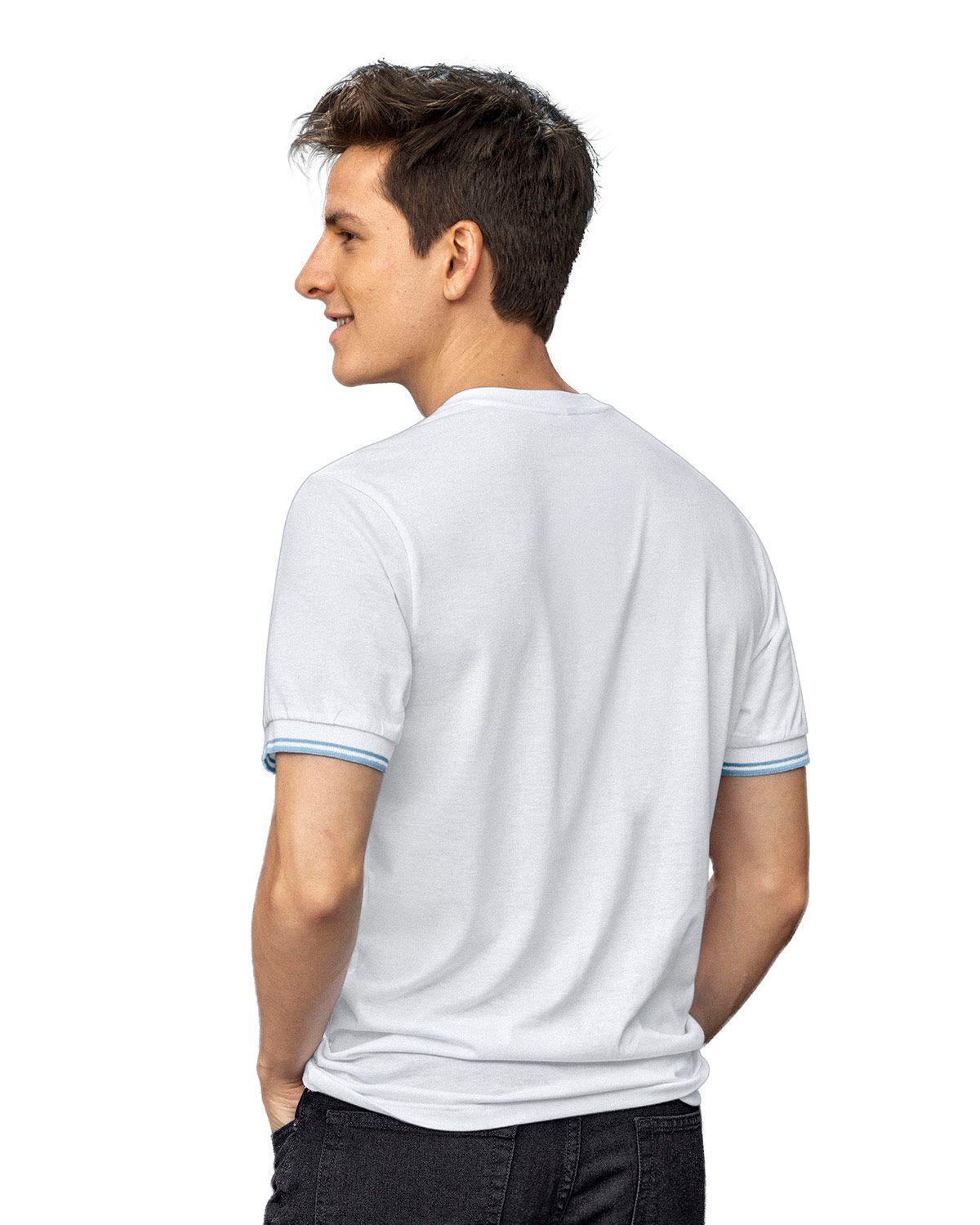 Leo Camiseta cuello redondo manga corta M2898 Blanco-1