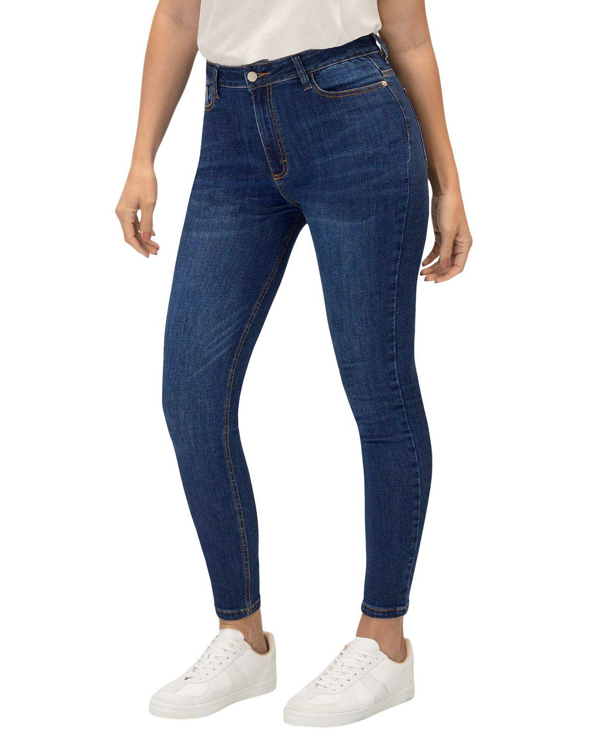 Leonisa Jeans skinny esenciales para mujer DN1 Azul Oscuro-0