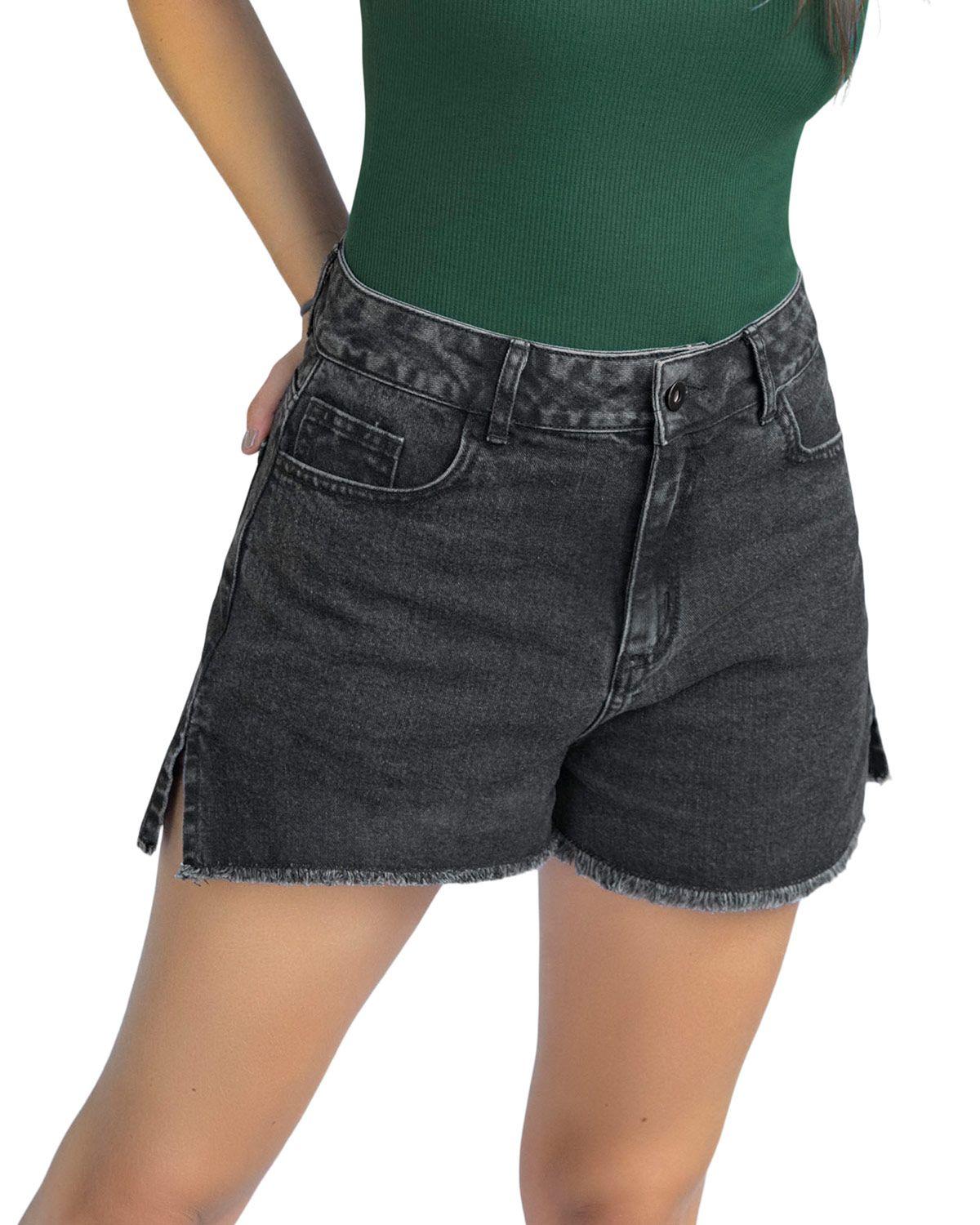 Leonisa Short mom tiro alto ruedo al corte J2417 Negro-0