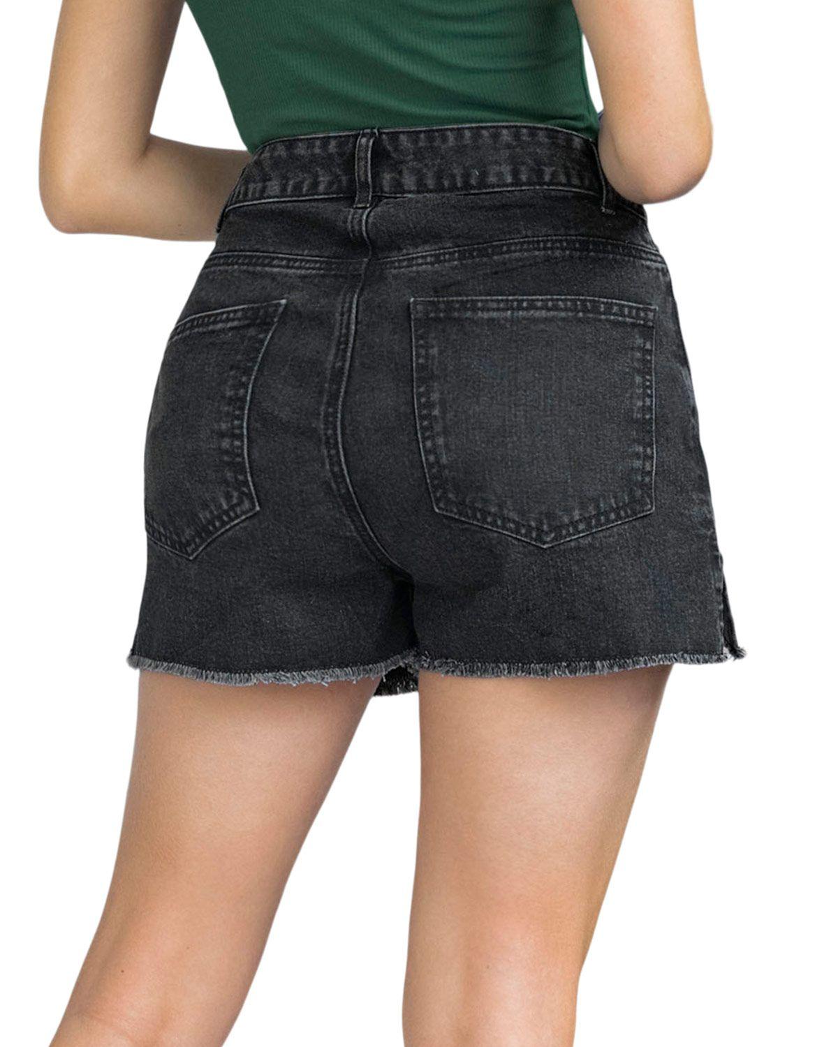 Leonisa Short mom tiro alto ruedo al corte J2417 Negro-1