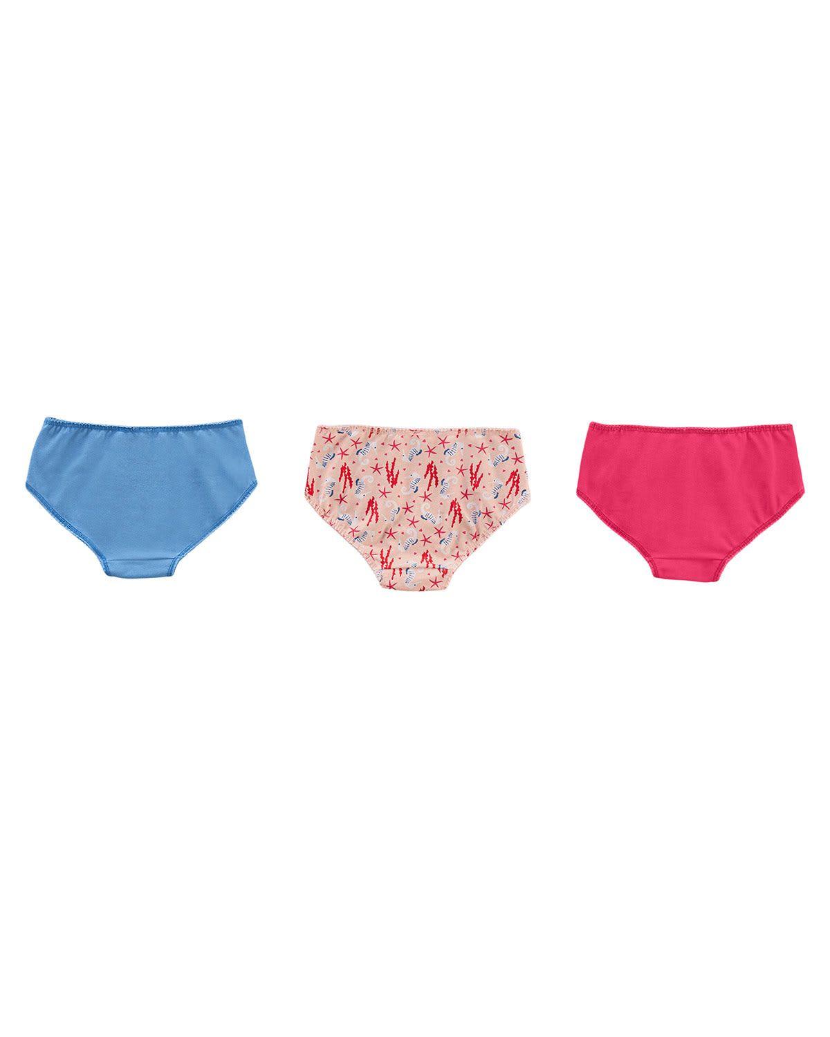 Infantil Calzón niña 62302X3 Fucsia / Estampado C-1