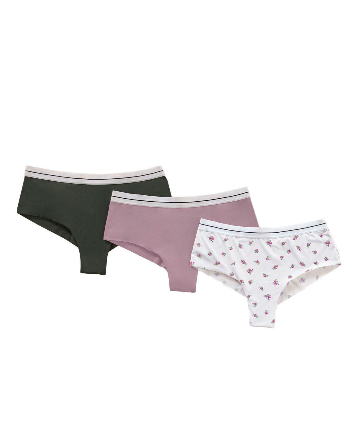 Panties Hipsters y Cacheteros 92012X3 Verde-0