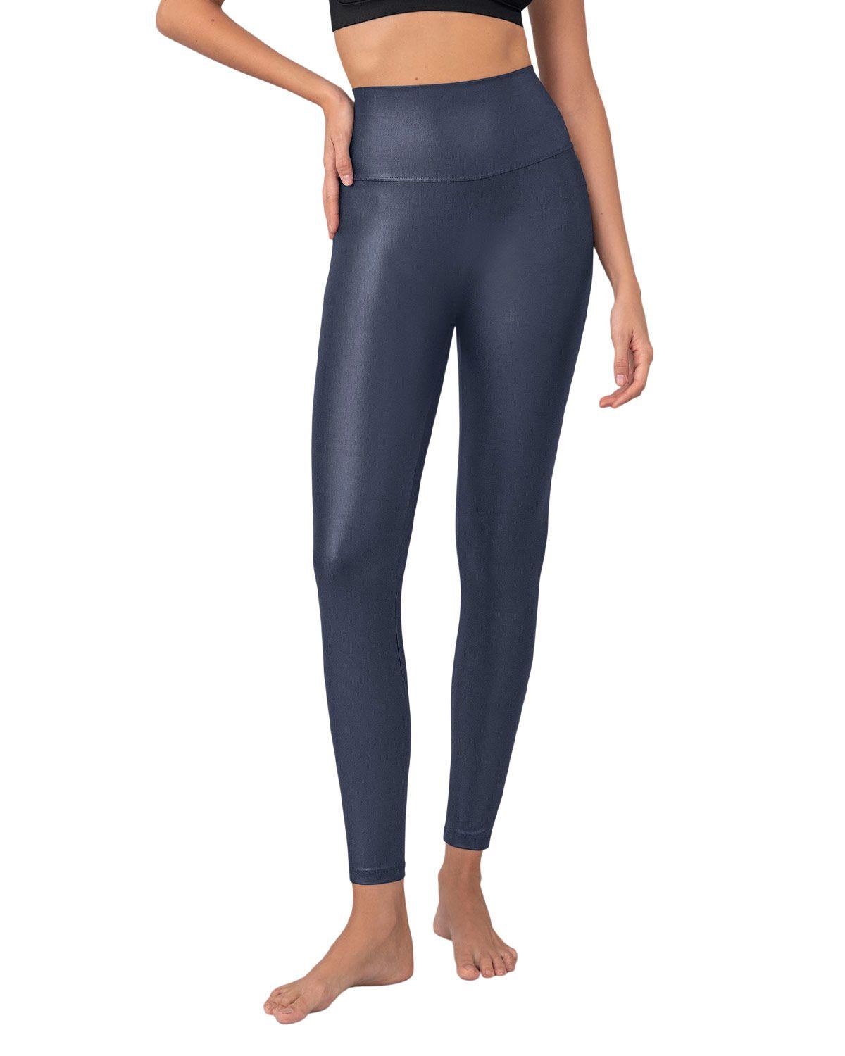 Leonisa Legging con efecto brillo sin costura en la parte frontal 441023 Gris Oscuro-0