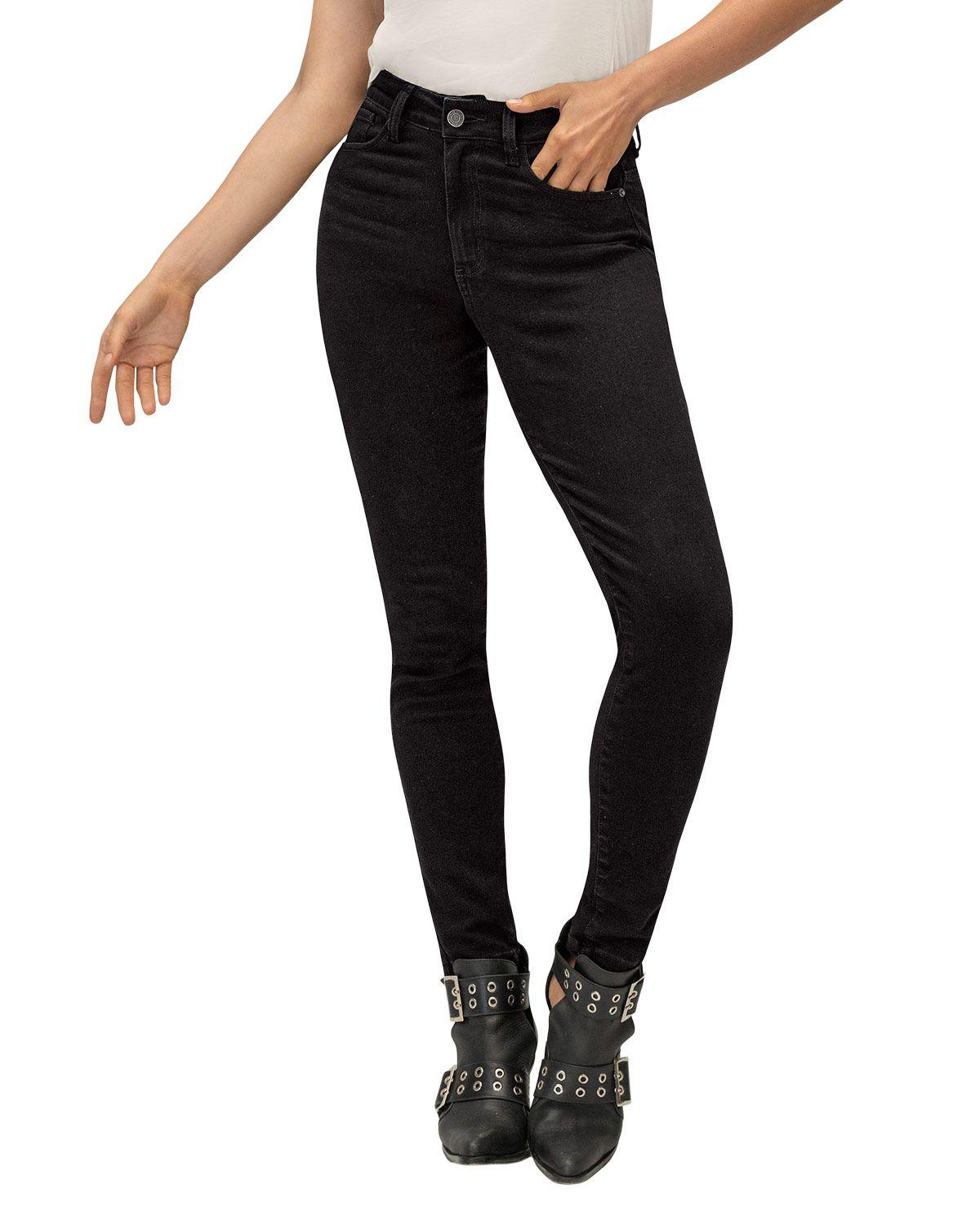 Leonisa Jeans skinny esenciales para mujer DN1 Negro-0