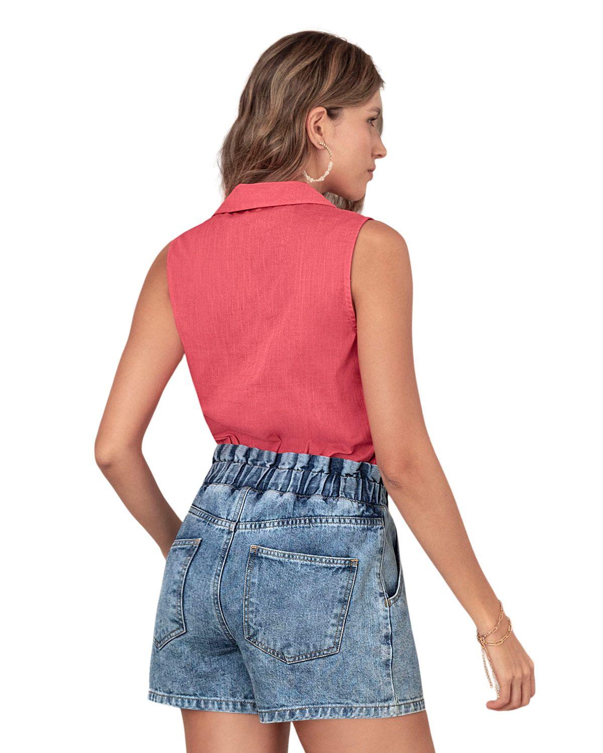 Leonisa Blusa manga sisa con bolsillos en frente F7152 Coral-1