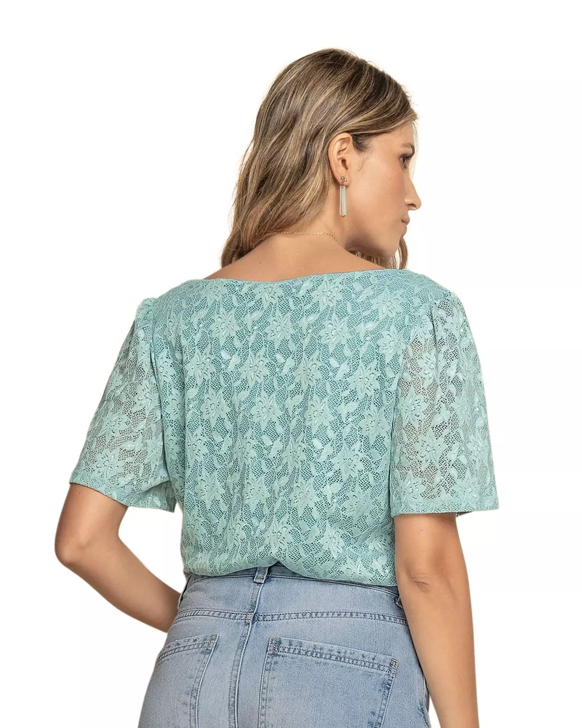 Leonisa Ropa Exterior Camiseta F6898  Verde / Azul-1