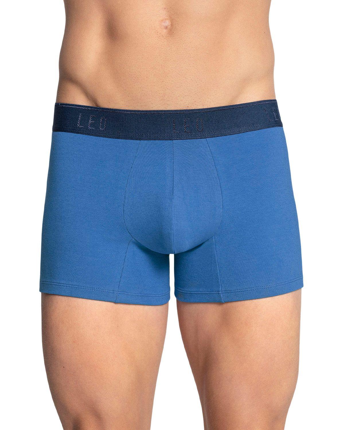 Leo Boxer Masculino Corto 33212X2 Azul / Estampado Puntos-1
