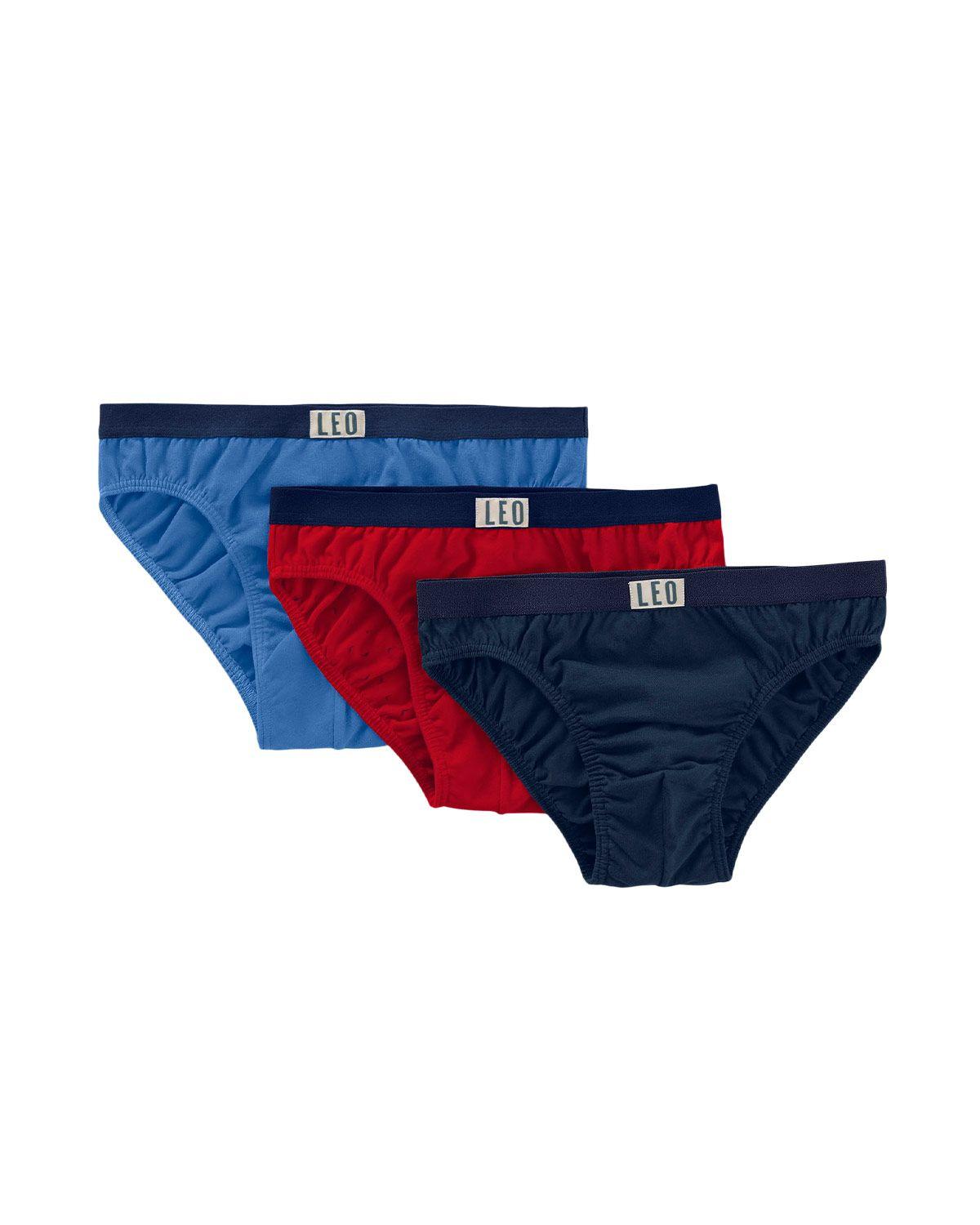 Leo Pantaloncillo 33180X3 Azul Medio / Azul Oscuro / Rojo-0