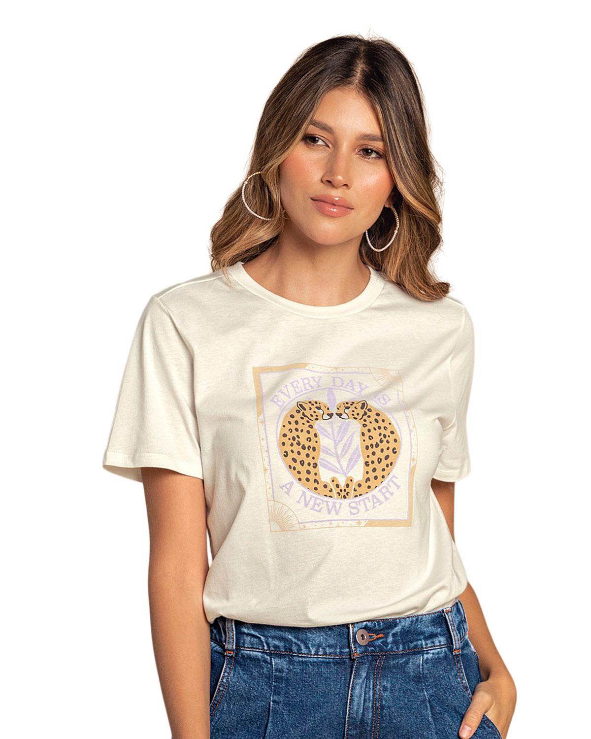 Leonisa Ropa Exterior Camiseta F5612S  Marfil Estampado-0