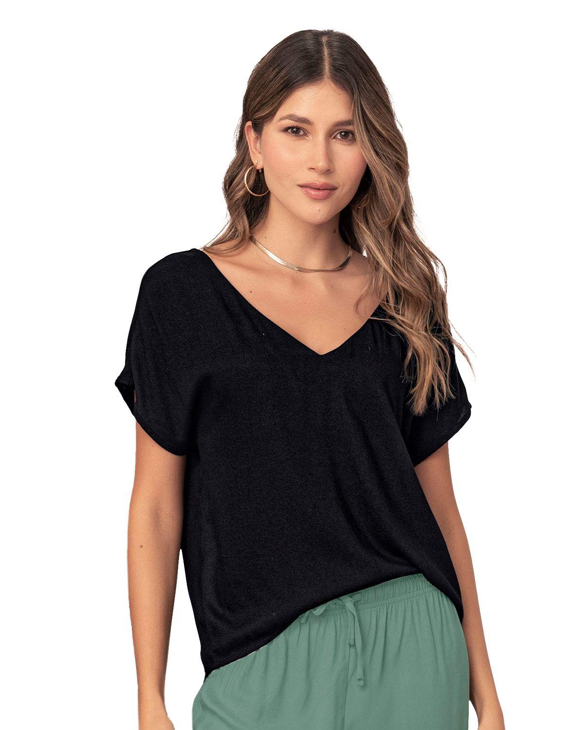 Leonisa Ropa Exterior Camiseta F7148  Negro-0