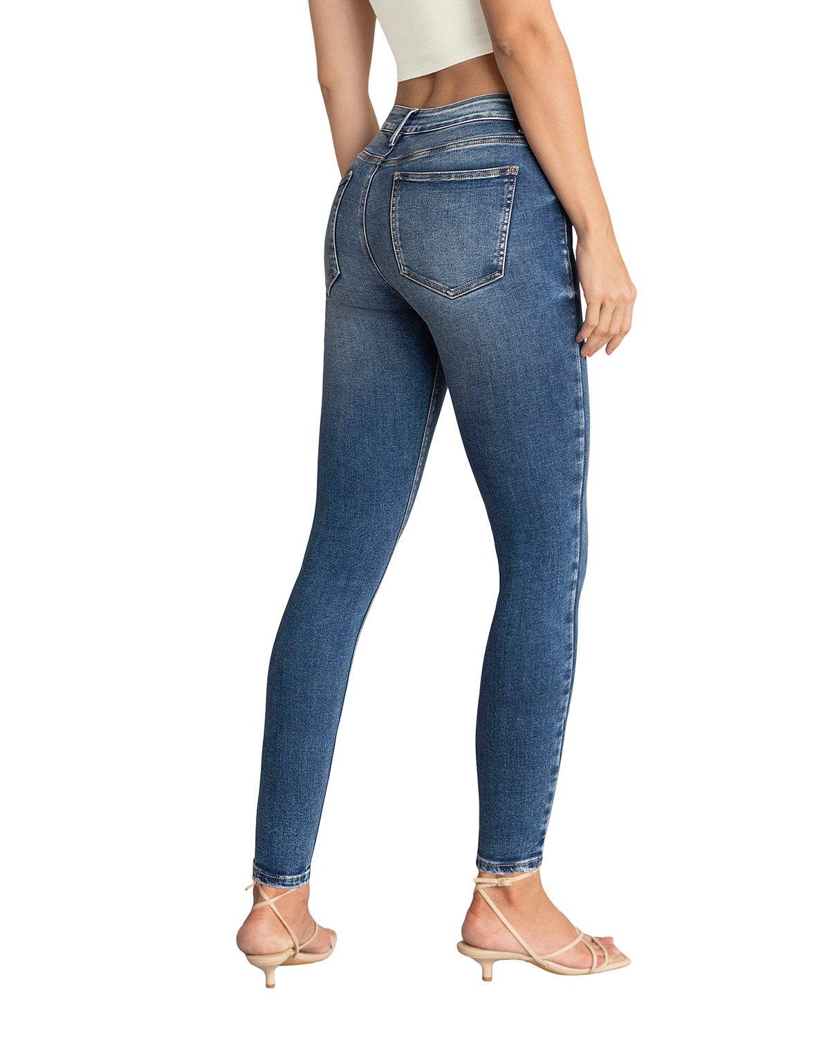 Leonisa Skinny jean con bolsillos funcionales F6872 Azul Medio-1