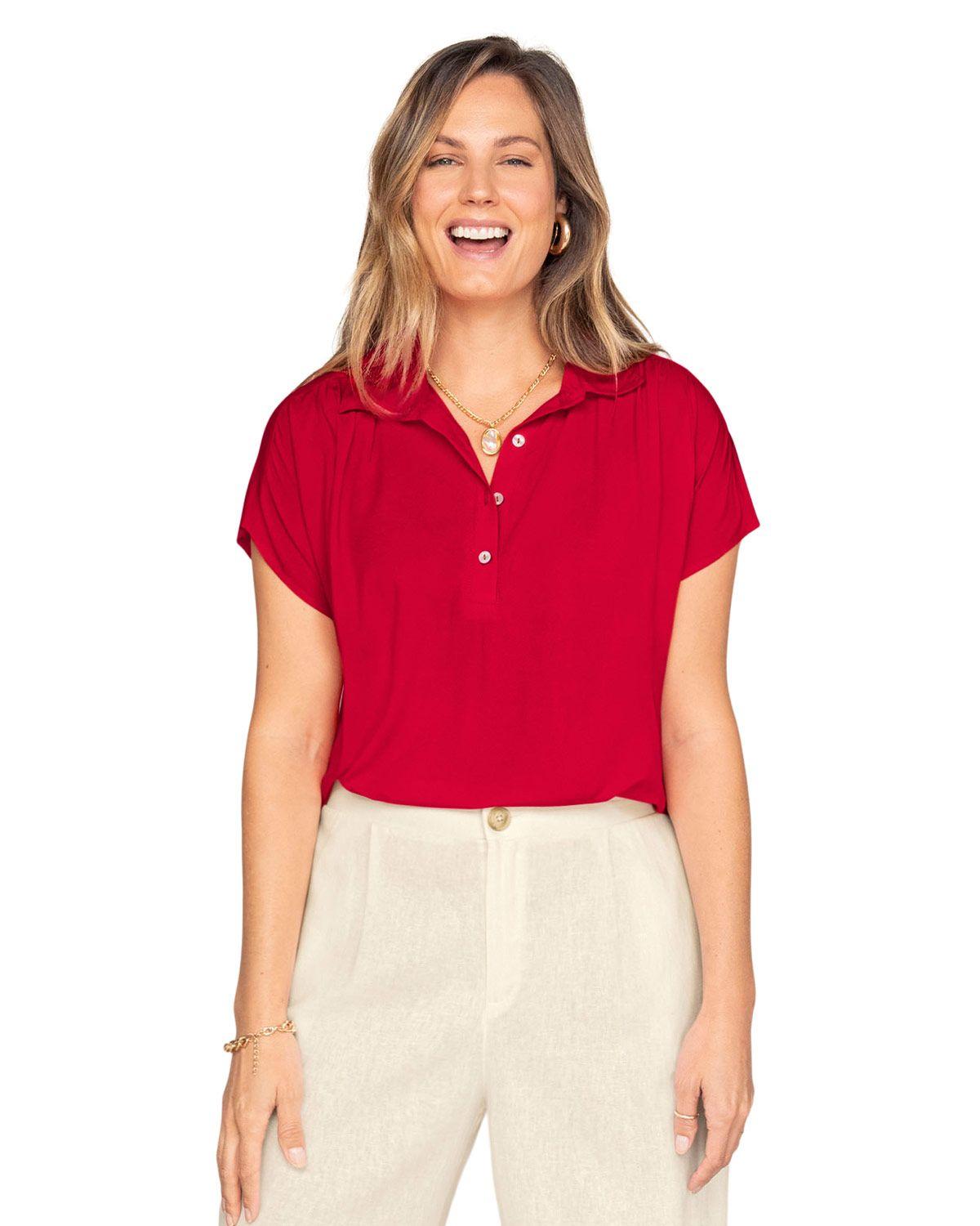 Leonisa Ropa Exterior Camiseta F6654  Rojo-0