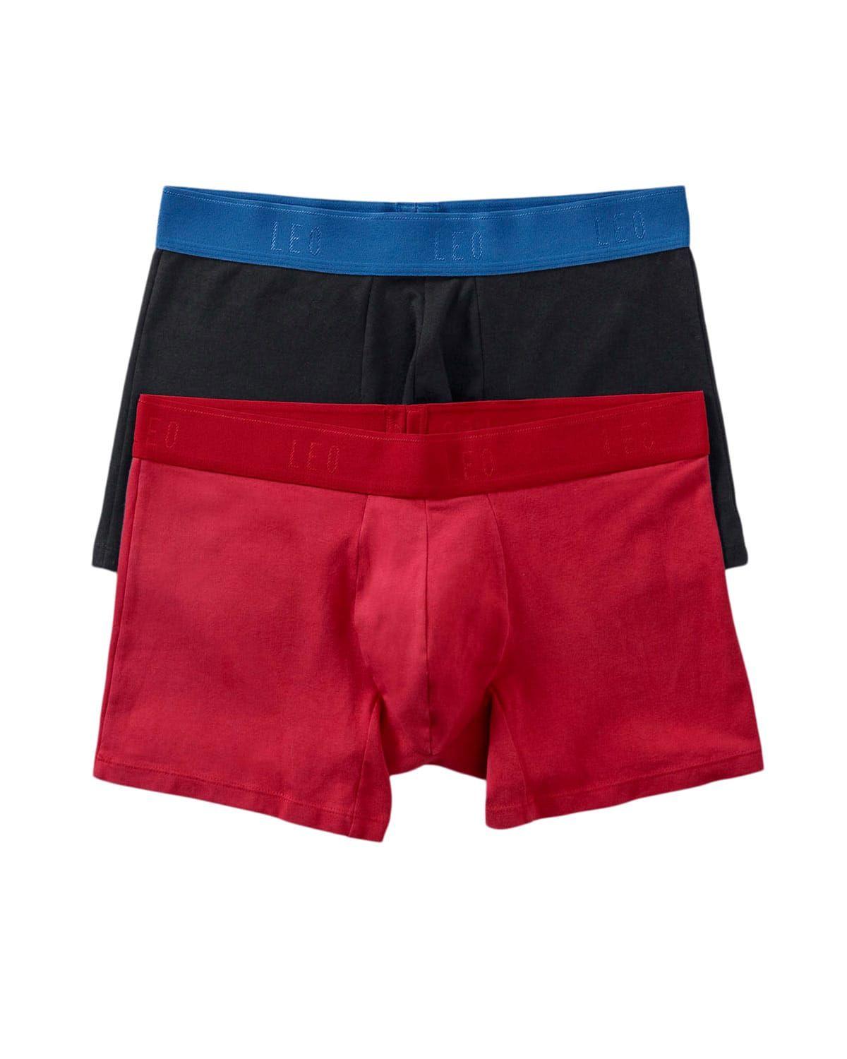Ropa Interior Masculina Boxer Corto 33212X2 Rojo / Negro-1