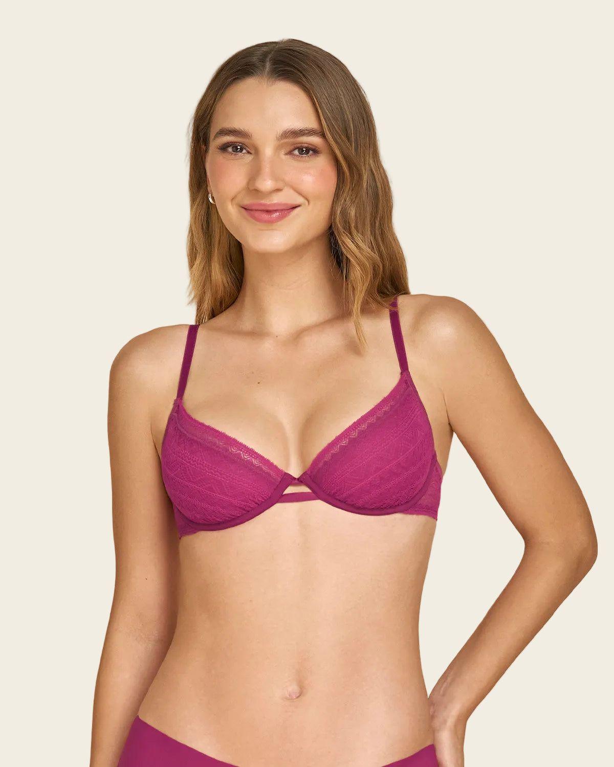 Bralette con arco en encaje liviano y suave 091150-0