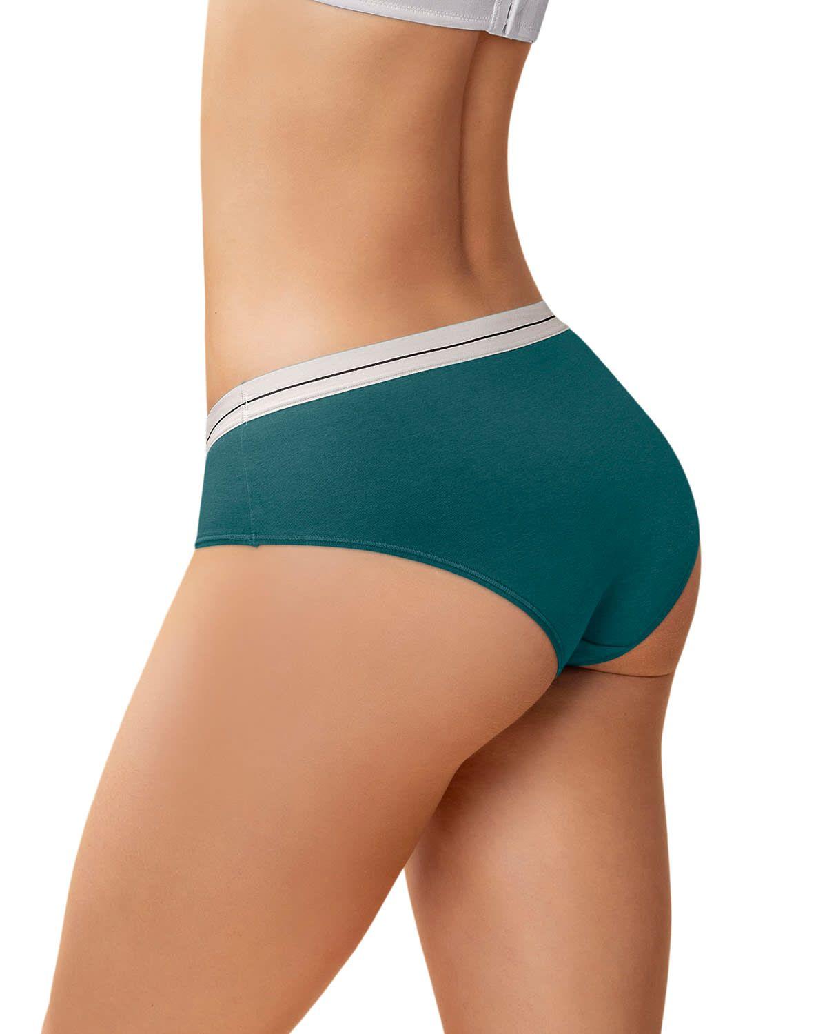 Panties Hipsters y Cacheteros 12999X5 Verde-1