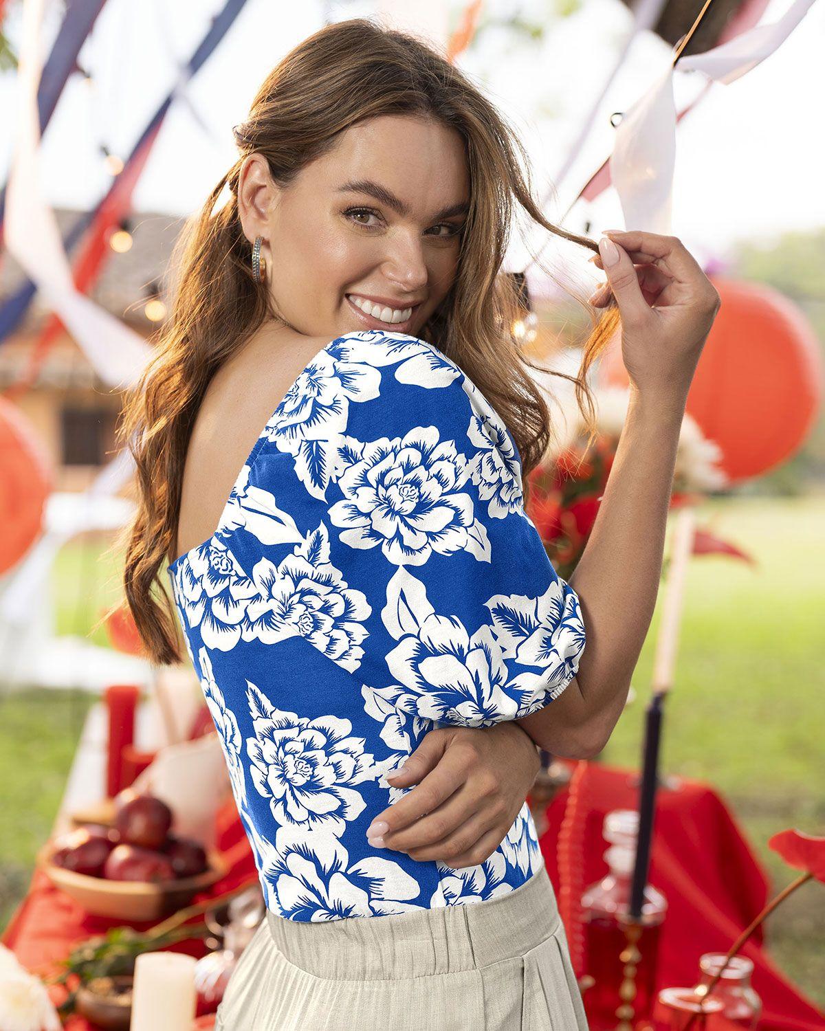 Leonisa Ropa Exterior Camiseta F6670  Azul-1