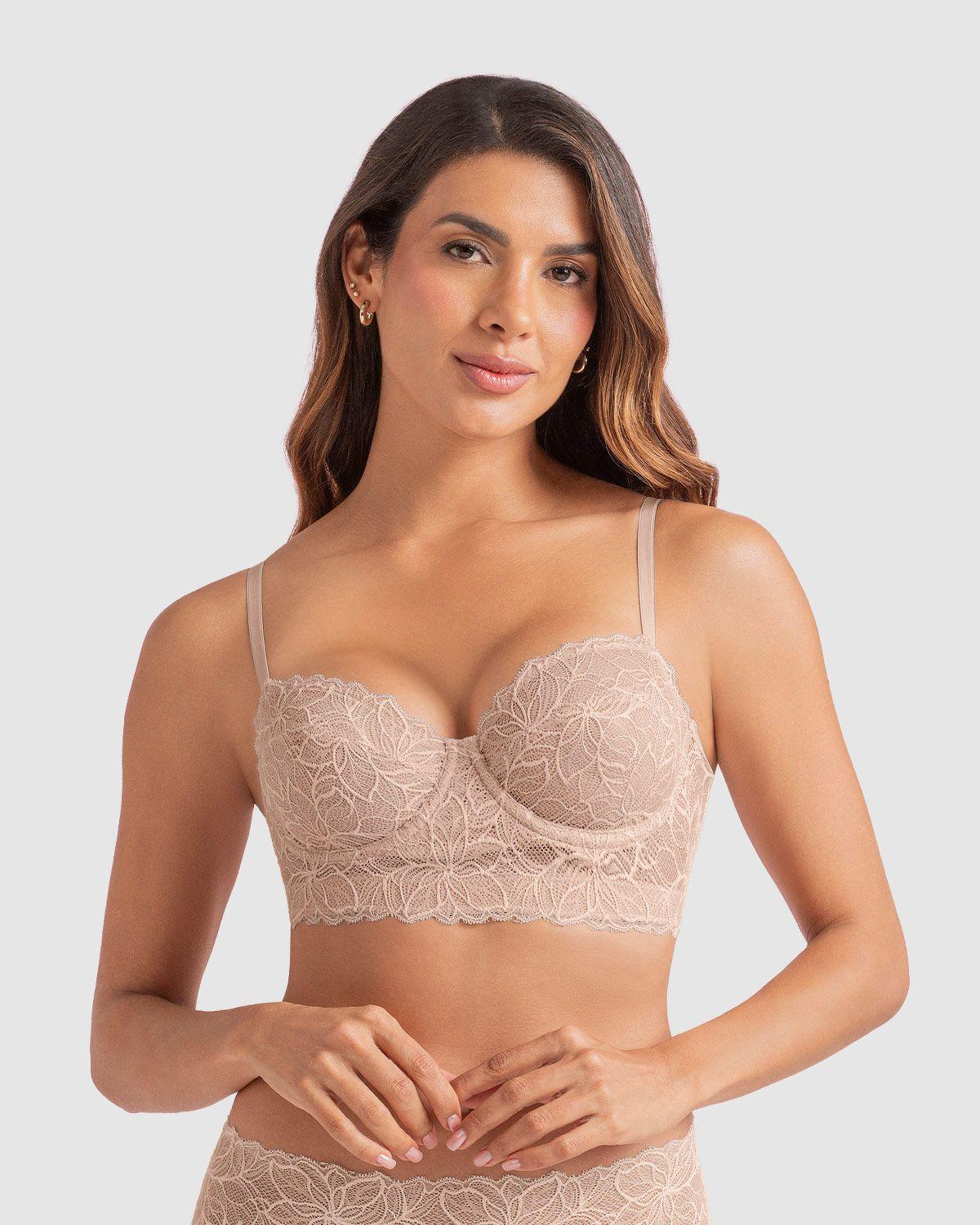 Sostén balconet de corte corsetero D46024-0