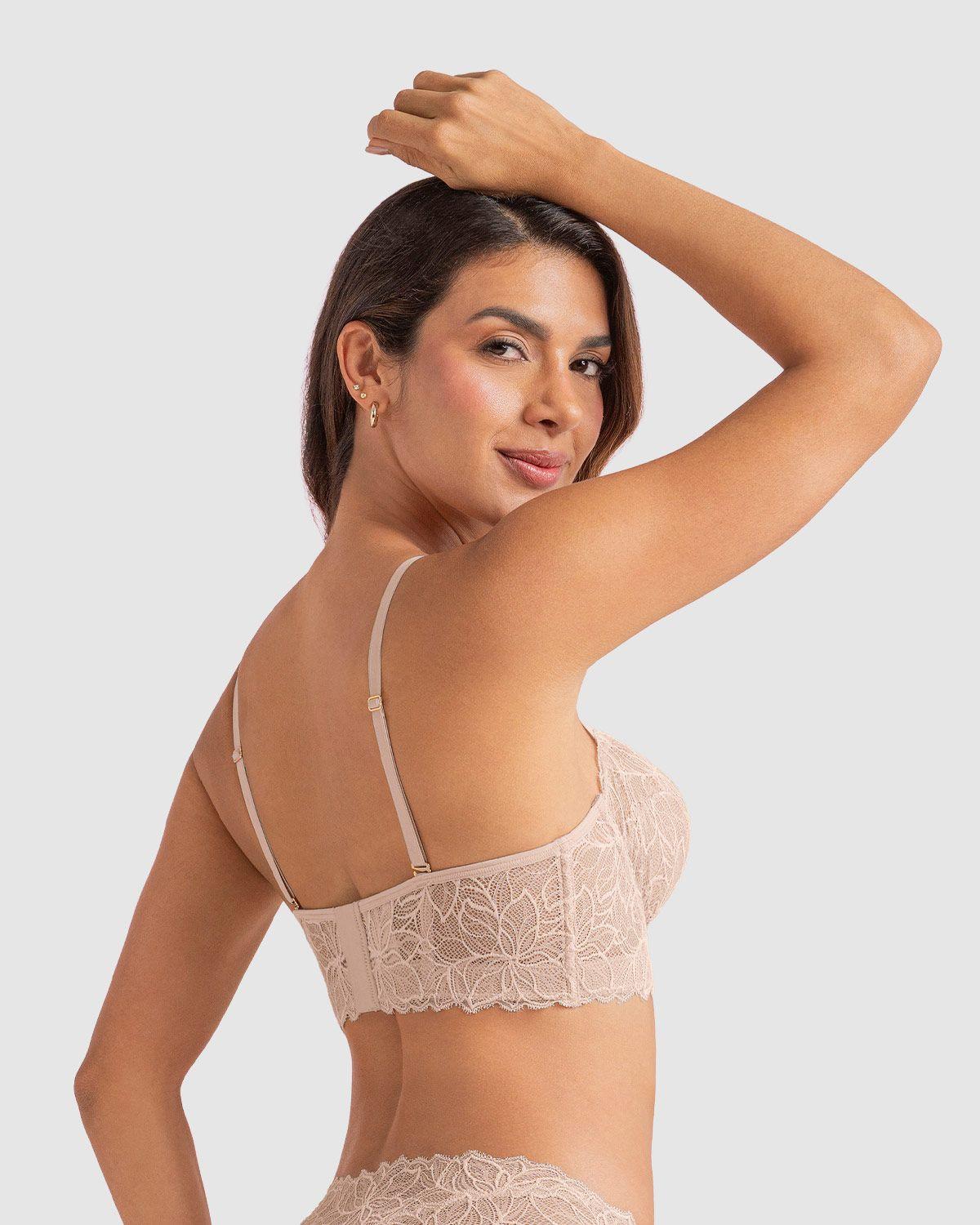 Sostén balconet de corte corsetero D46024-1