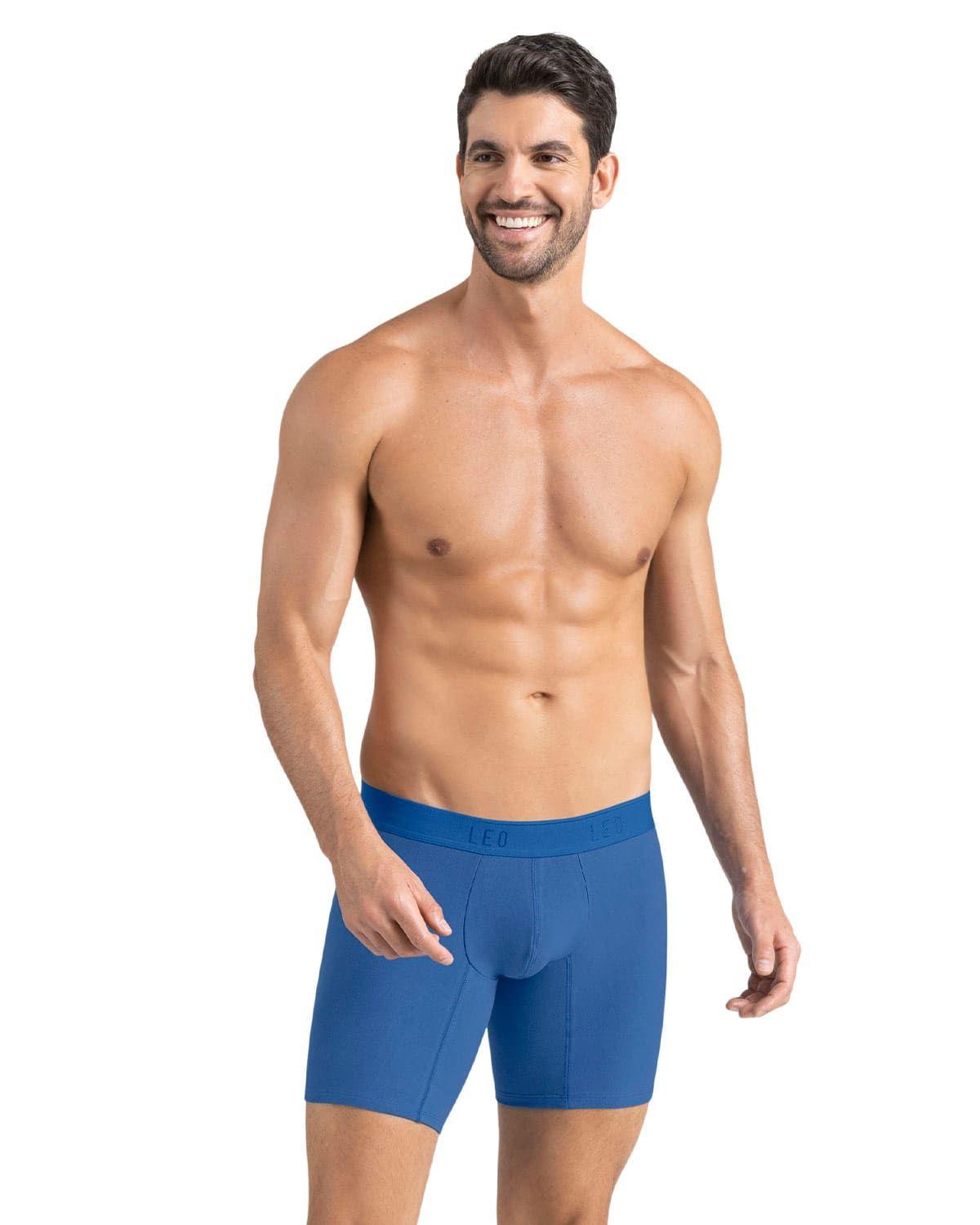 Ropa Interior Masculina Boxer Medio 033123 Azul-1