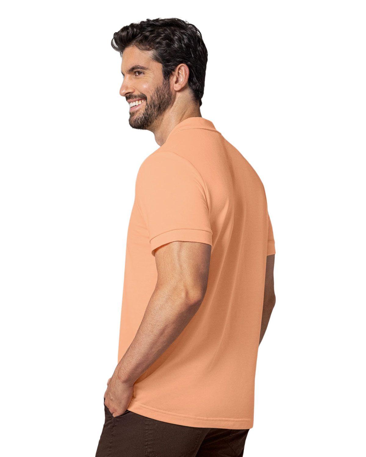 Leo Camiseta tipo polo manga corta masculina M3115 Mandarina-1