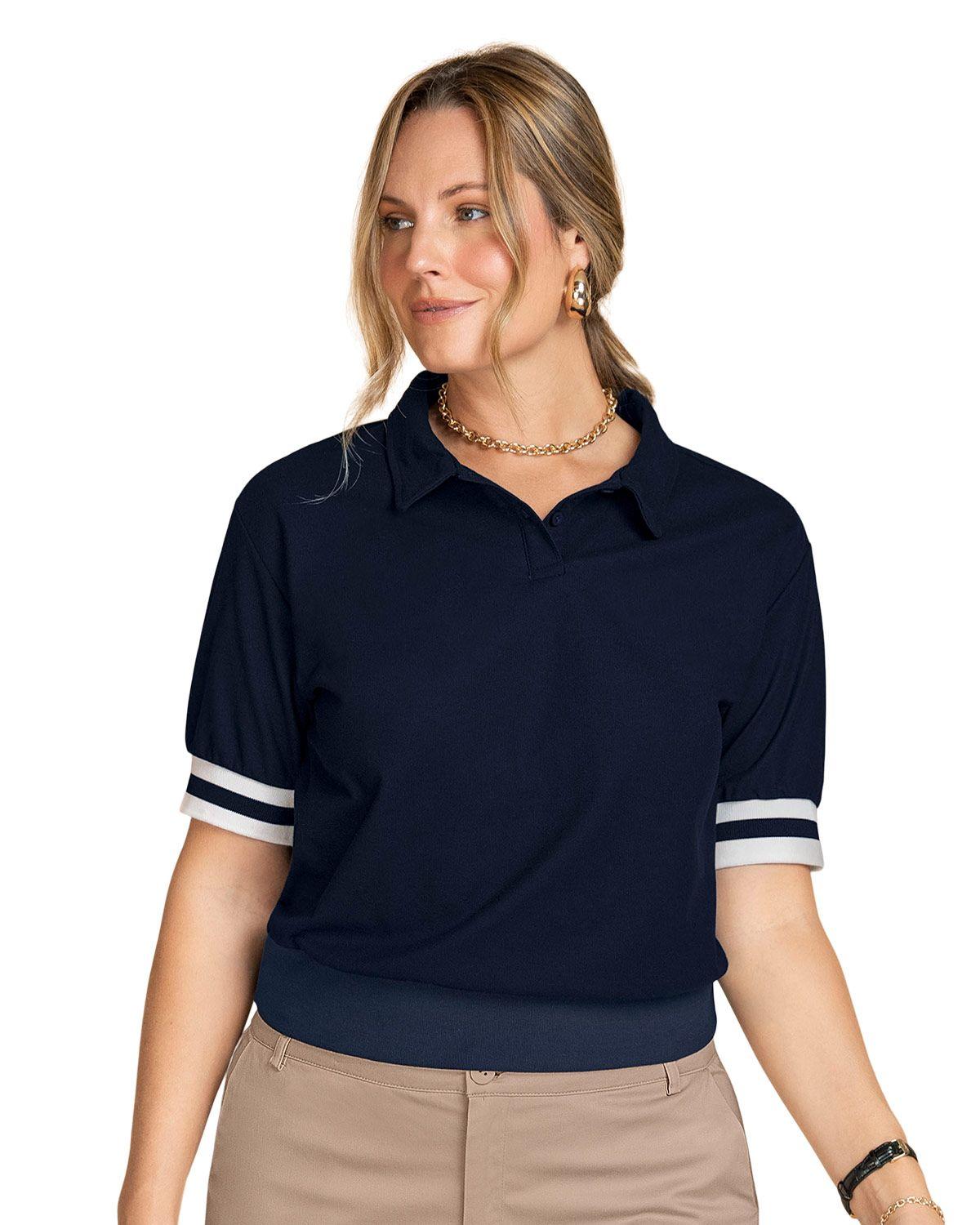 Leonisa Camiseta manga corta con fajón ancho F7292 Azul-0