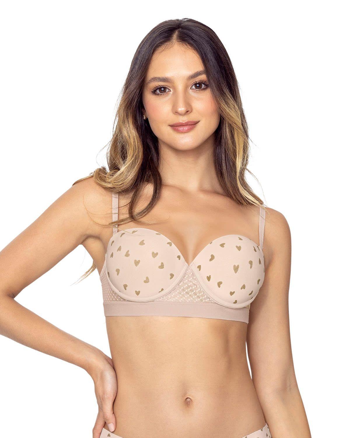 Sostén Realce Alto 011898 Estampado Corazones-0