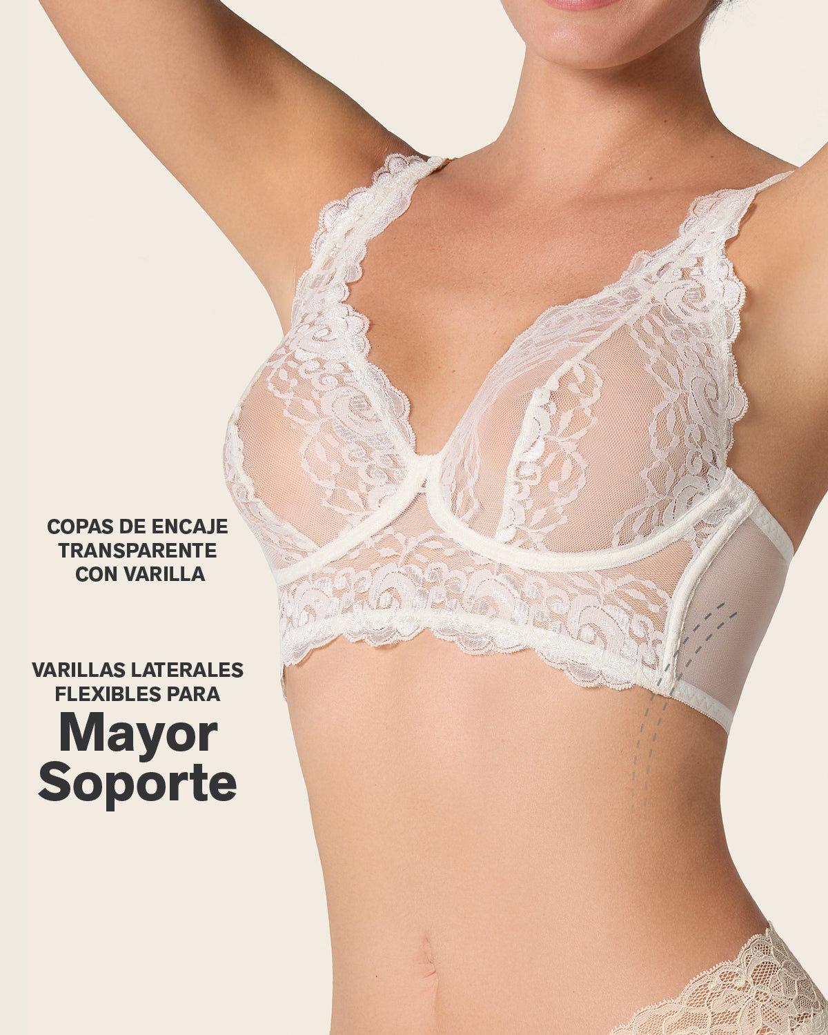 Sostén tipo Bralette en Encaje y Transparencias 011967-2