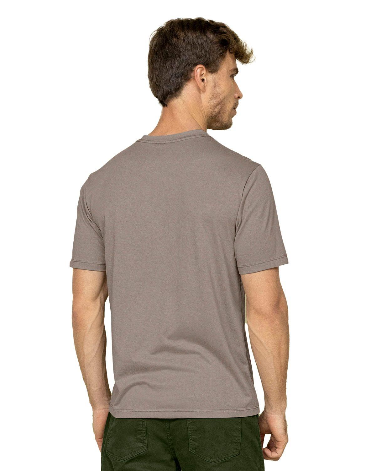Leo Camiseta manga corta con logo bordado en frente M2843M Cafe-1