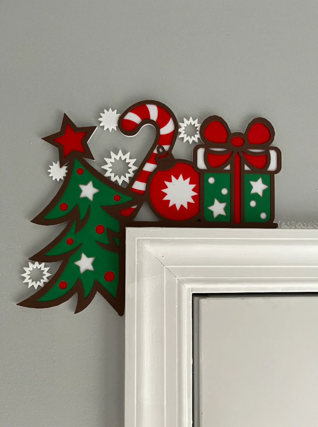 Adorno - Esquina de puerta navideño-2