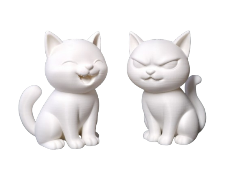 Figura- Pack de 2 Esculturas Gatos Felices y Gruñones-0