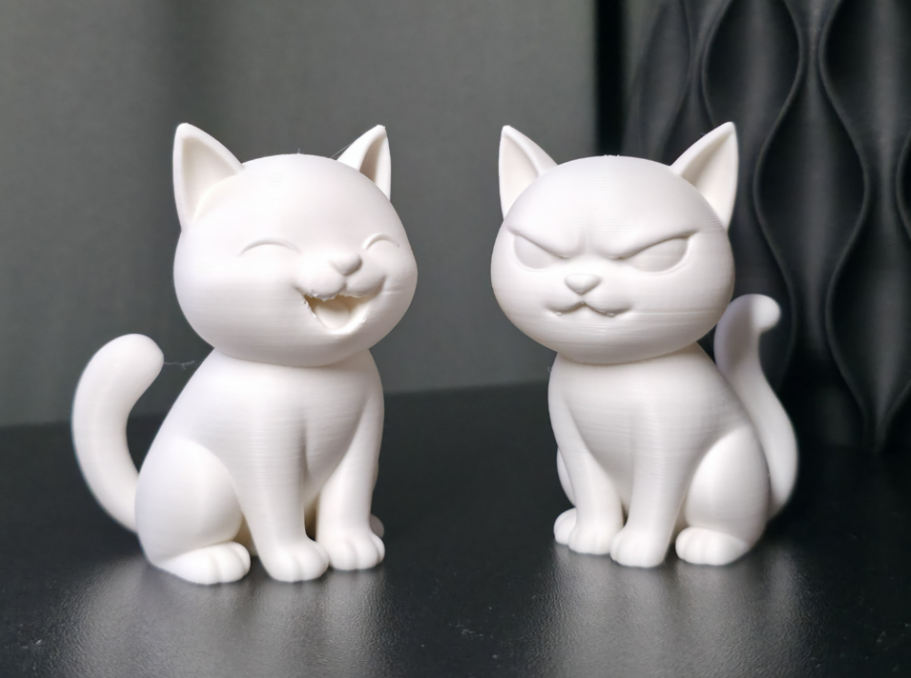 Figura- Pack de 2 Esculturas Gatos Felices y Gruñones-2