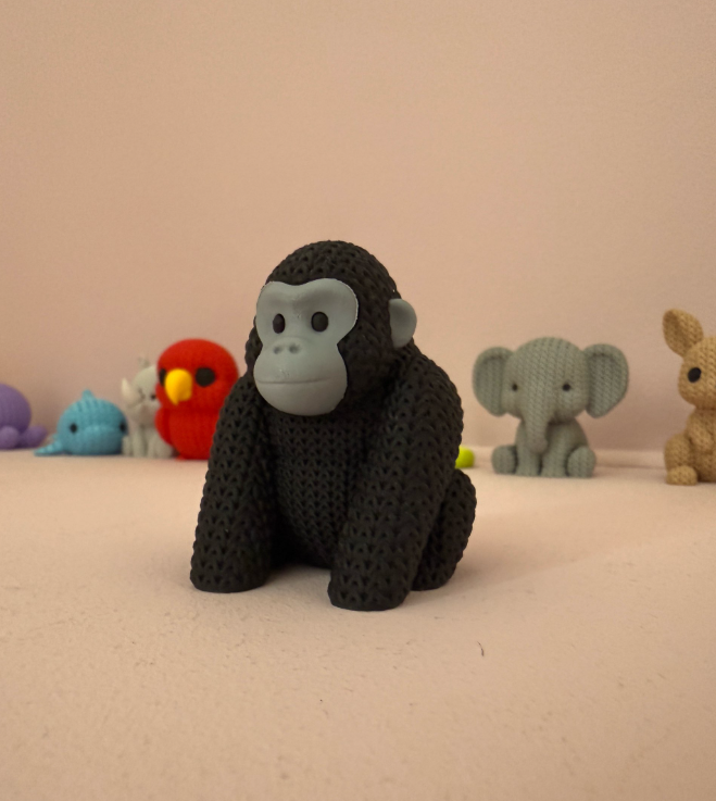 Mini Figura - Gorila Estilo Tejido-3