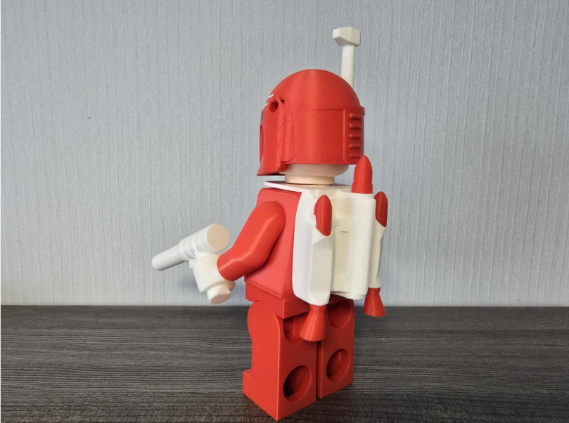 Mandalorian Edición Roja de Navidad - Figura navideña-3