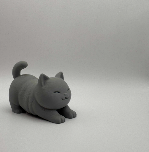 Mini Escultura Decorativa- Gato Estirándose -2