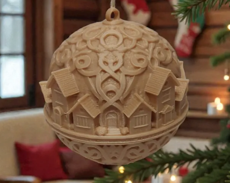 Adorno navidad - Esfera Pueblo Nórdico-3