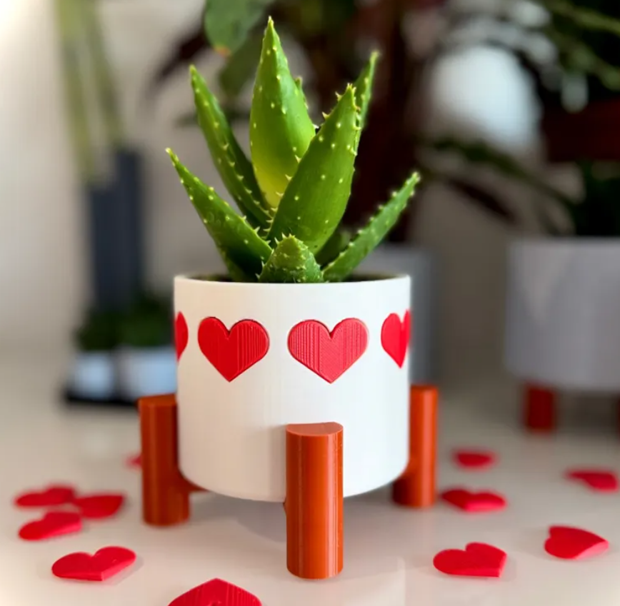 Maceta de corazones - San Valentín-1