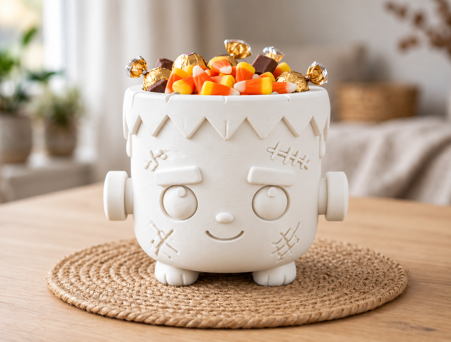 Bowl Decorativo- Frankie Dulcero Halloween 18 cm Blanco-3