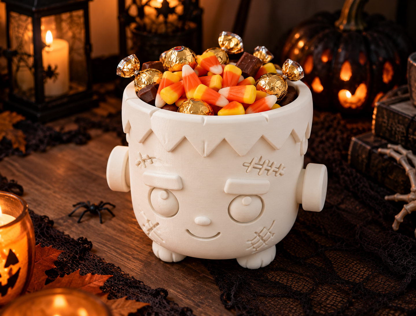 Bowl Decorativo- Frankie Dulcero Halloween 18 cm Blanco-5
