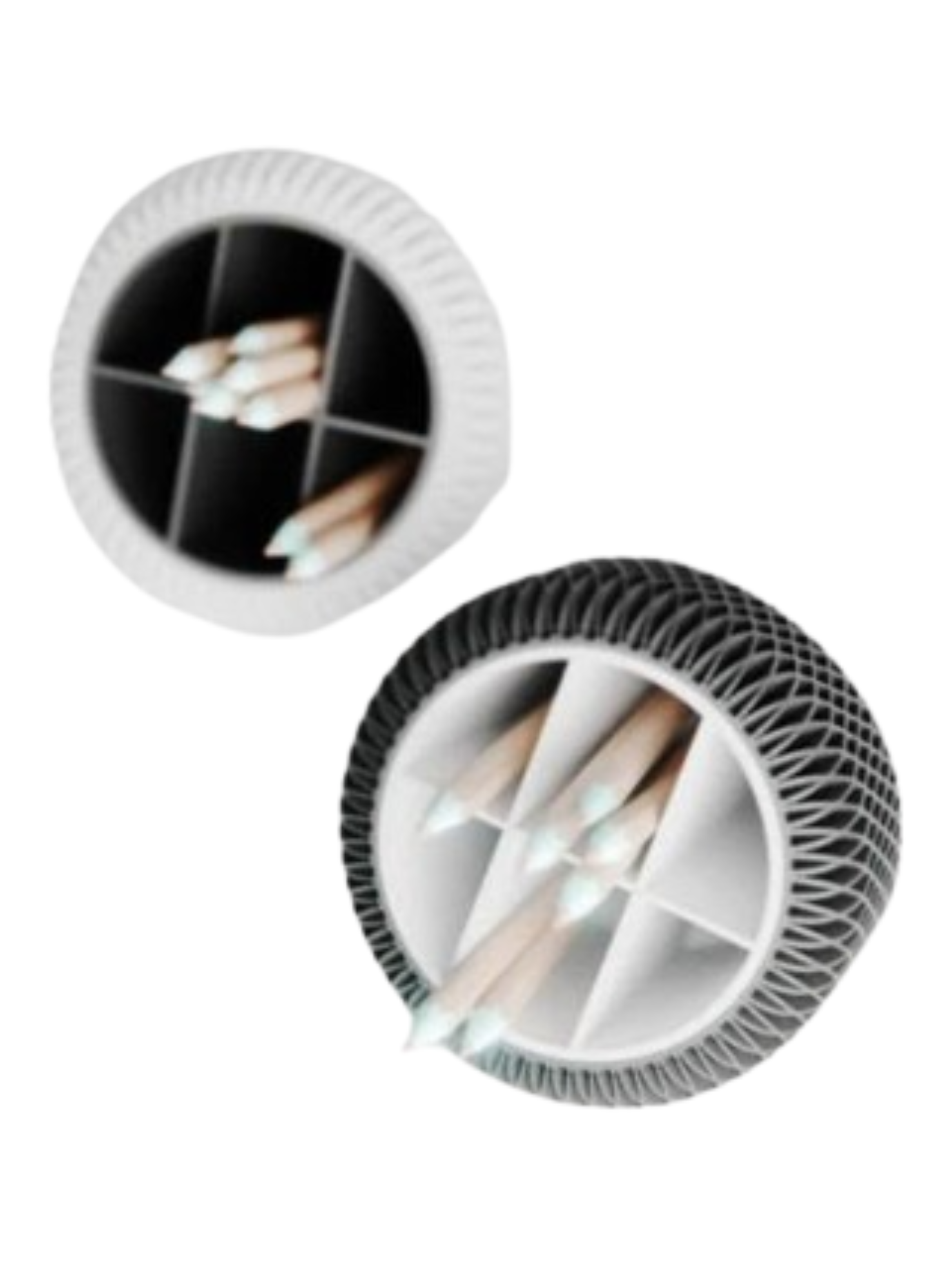 Organizador de escritorio moderno Blanco-2